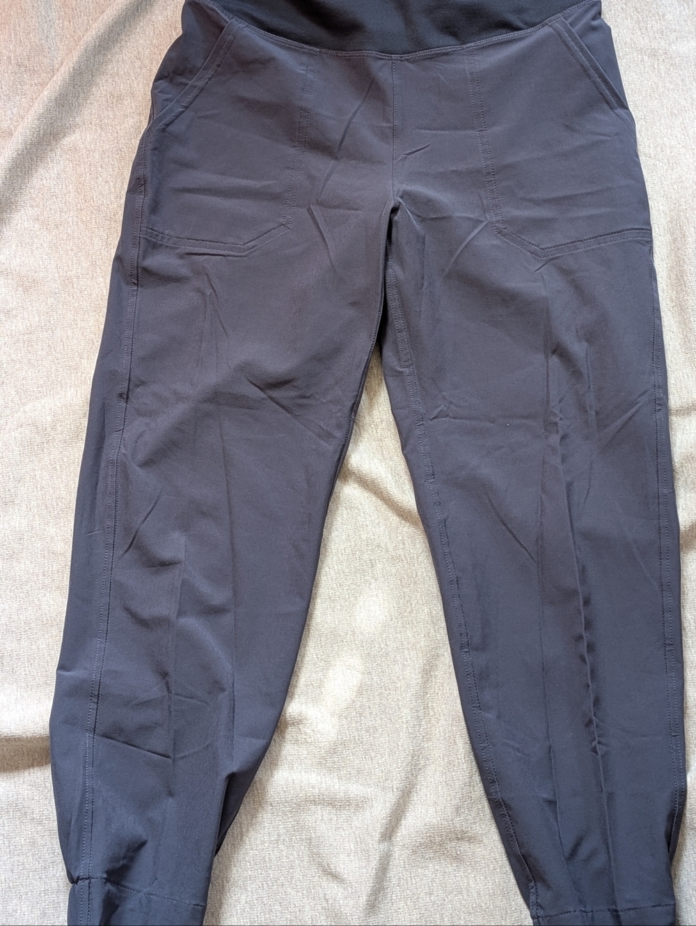 Patagonia Happy Hike Studio Pants Smolder Blue Gray XS Stretch Pants Pockets